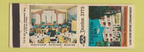 Matchbook Cover - Taunton Inn MA