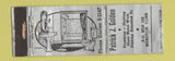 Matchbook Cover - Patrick Golden Plumbing Heating Noroton CT POOR STRIKER