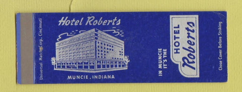 Matchbook Cover - Hotel Roberts Muncie IN