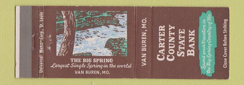 Matchbook Cover - Carter County State Bank Van Buren MO