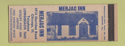 Matchbook Cover - Merjac Inn Chicago IL WEAR