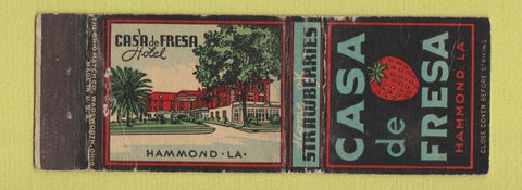 Matchbook Cover - Casa De Fresa Hammond LA Strawberry WEAR