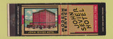 Matchbook Cover - John Sevier Hotel Johnson City TN