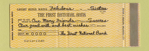 Matchbook Cover - First National Bank Great Bend TX WEAR Full Length