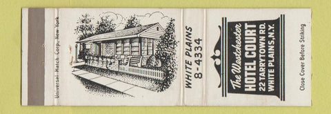 Matchbook Cover - Westchester Hotel Court White Plains NY