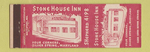 Matchbook Cover - Stone House Inn Silver Spring MD