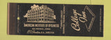 Matchbook Cover - College Inn Des Moines IA WEAR