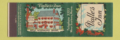 Matchbook Cover - Valle's Inn West Scarboro ME low phone # feature