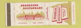Matchbook Cover - Brookside Restaurant Ellsworth ME
