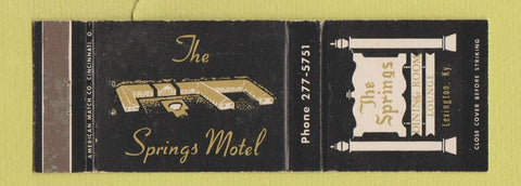 Matchbook Cover - The Springs Restaurant Lexington KY WEAR