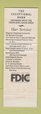 Matchbook Cover - Highland Lakes National Bank Kingsland TX Full Length