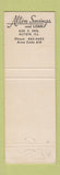 Matchbook Cover - Alton Savings and Loan Alton IL