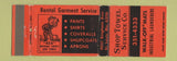 Matchbook Cover - Shop Towel Service Laundry St Louis MO