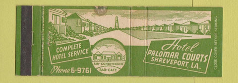 Matchbook Cover - Hotel Palomar Courts Shreveport LA WEAR Full Length