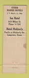 Matchbook Cover - Hotel Palomar Courts Shreveport LA WEAR Full Length