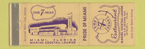 Matchbook Cover - 7 Seas Restaurant Miami FL