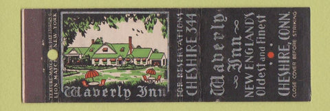 Matchbook Cover - Waverly Inn Cheshire CT feature low phone #