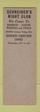 Matchbook Cover - Schneider's Dover Center OH Night Club SAMPLE