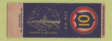 Matchbook Cover - USS Robert McCard DD822 SAMPLE