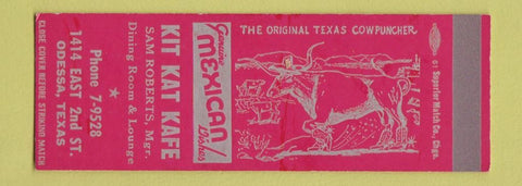 Matchbook Cover - Kit Kat Kafe Odessa TX SAMPLE