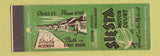 Matchbook Cover - Siesta Motor Court Alpena MI