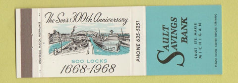 Matchbook Cover - Sault Savings Bank Sault Ste Marie MI 1968