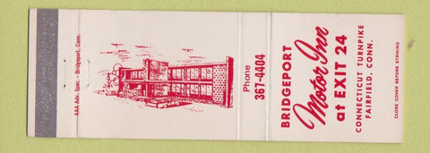 Matchbook Cover - Bridgeport Motor Inn Fairfield CT