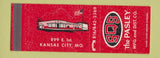 Matchbook Cover - SQS The Pasley Kansas City MO
