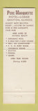 Matchbook Cover - Pere Marquette Hotel Lodge Grafton IL