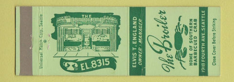 Matchbook Cover - The Broiler Seattle WA