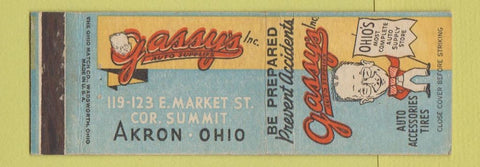 Matchbook Cover - Glassy's Auto Supply Akron OH