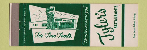 Matchbook Cover - Tyler's Restaurants Miami Coral Gables FL