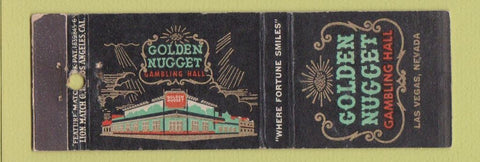 Matchbook Cover - Golden Nugget Casino Las Vegas NV feature WEAR