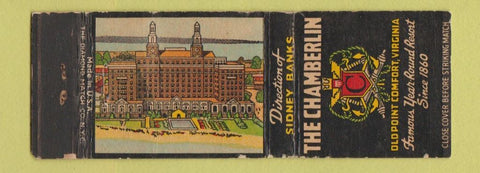 Matchbook Cover - The Chamberlin Hotel Old Point Comford VA WORN