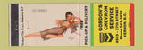 Matchbook Cover - Gordon's Chevron oil gas Vernon BC pinup