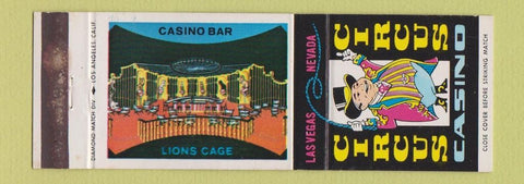 Matchbook Cover - Circus Circus Hotel Casino NV Lions Cage WEAR