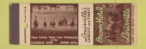 Matchbook Cover - Brown Hotel Louisville KY SAMPLE