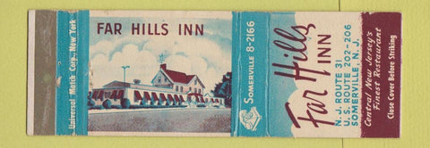 Matchbook Cover - Far Hills Inn Somerville NJ