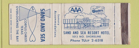 Matchbook Cover - Sea and Sand Resort Hotel Corpus Christi TX WEAR