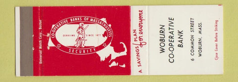 Matchbook Cover - Woburn COOP Bank MA