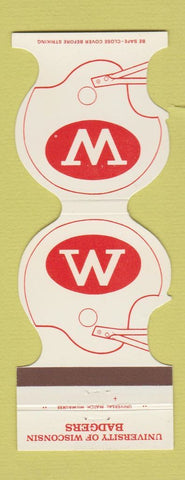 Matchbook Cover - Wisconsin Badgers Football 1977 Bank Delevan WI