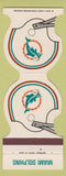 Matchbook Cover - Miami Dolphins Football 1980 WIOD 610 Radio