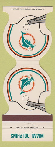 Matchbook Cover - Miami Dolphins Football 1980 WIOD 610 Radio