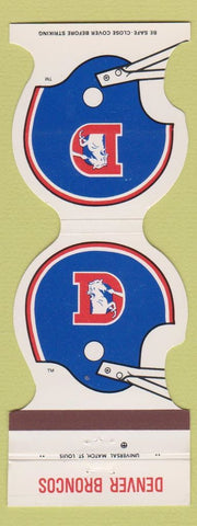 Matchbook Cover - Denver Broncos Football 1986 Bank Shot Lounge Alamosa Colorado