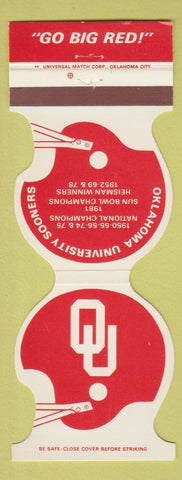 Matchbook Cover - Oklahoma Sooners Football 1983 Bank Bartlesville OK