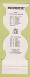 Matchbook Cover - Missouri Tigers Football 1985 Bank Jefferson City MO