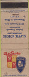 Matchbook Cover - Slawik Motors DeSoto Plymouth Minneapolis MN WORN