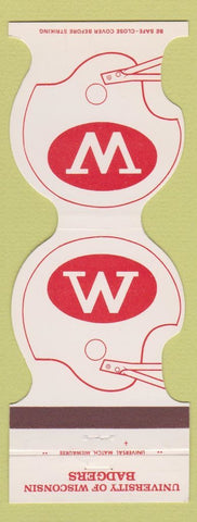 Matchbook Cover - Wisconsin Badgers FB 1982 Wisconsin Club Janesville WI