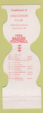 Matchbook Cover - Wisconsin Badgers FB 1982 Wisconsin Club Janesville WI