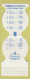 Matchbook Cover - Kansas City Royals Baseball 1985 Royals Tickets